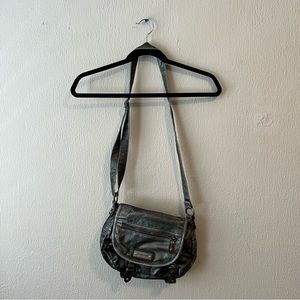 Vintage Franco Sarto Purse in Gray/Silver with Many Pockets